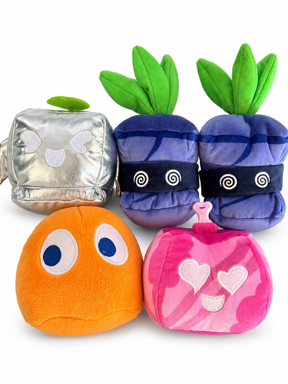 Blox Fruits Plush Bundle Roblox Toy Lot & Pac Man Orange Ghost Clyde Stuffed Toy